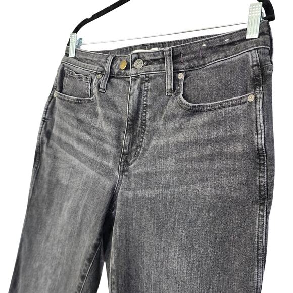 Madewell Womens Curvy Mid Rise Stovepipe Jeans Size 30 Armand Wash Raw Hem - Picture 3 of 14